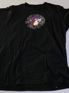 Bucees Black Glow In The Dark Halloween Graphic T-Shirt Sz L